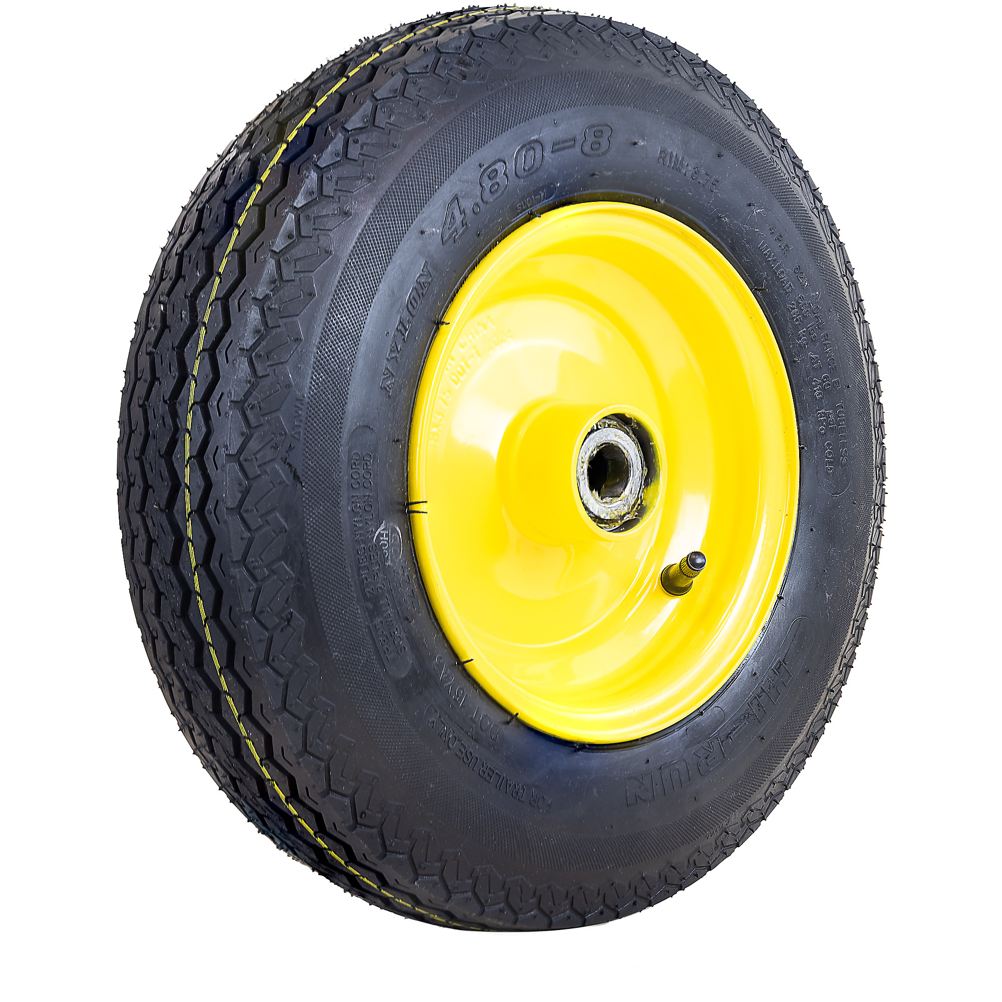 HI-RUN, Log Splitter Tire Assembly 4.80-8 Tire Diameter 16.1 in, Load Range Rating A, Model# SNPA1001